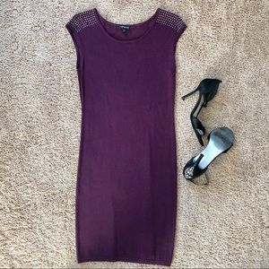 Express purple sweater dress w/ rhinestone sleeves